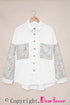 Patchwork Corduroy Buttoned Shirt Jacket